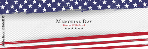 Memorial Day background vector illustration - honoring all who served