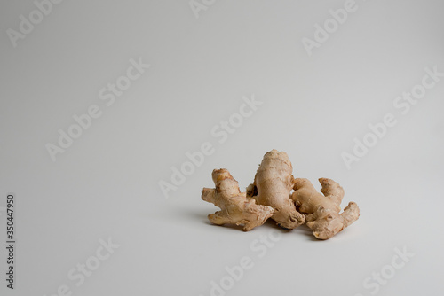 THREE GINGERS WITH WHITE BACKGROUND FOR DESIGN TO FIGHT WITH THE COVID