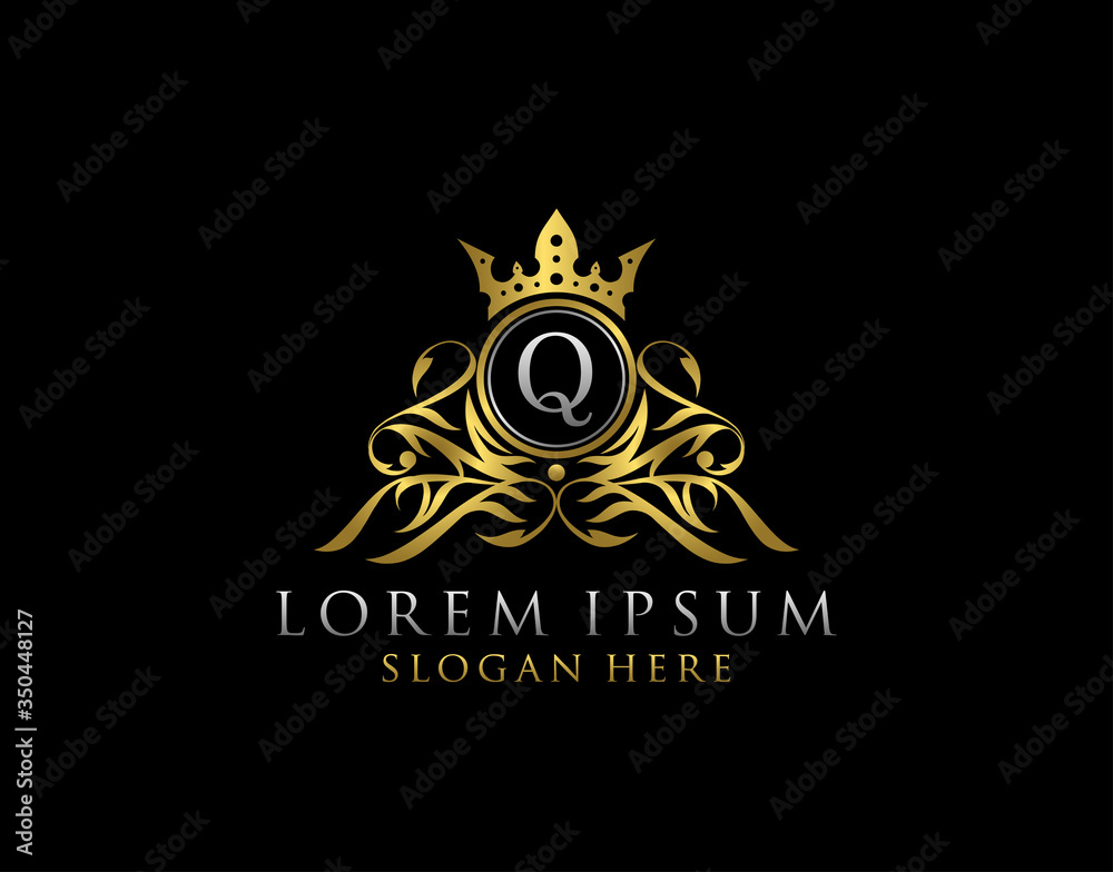 Luxury Boutique Q Letter Logo.Classy gold floral badge design for Royalty, Letter Stamp, Boutique, Hotel, Heraldic, Jewelry, Wedding. Luxury Boutique Q Letter Logo.Classy gold floral badge design for Royalty, Letter Stamp, Boutique, Hotel, Heraldic, Jewelry, Wedding.
