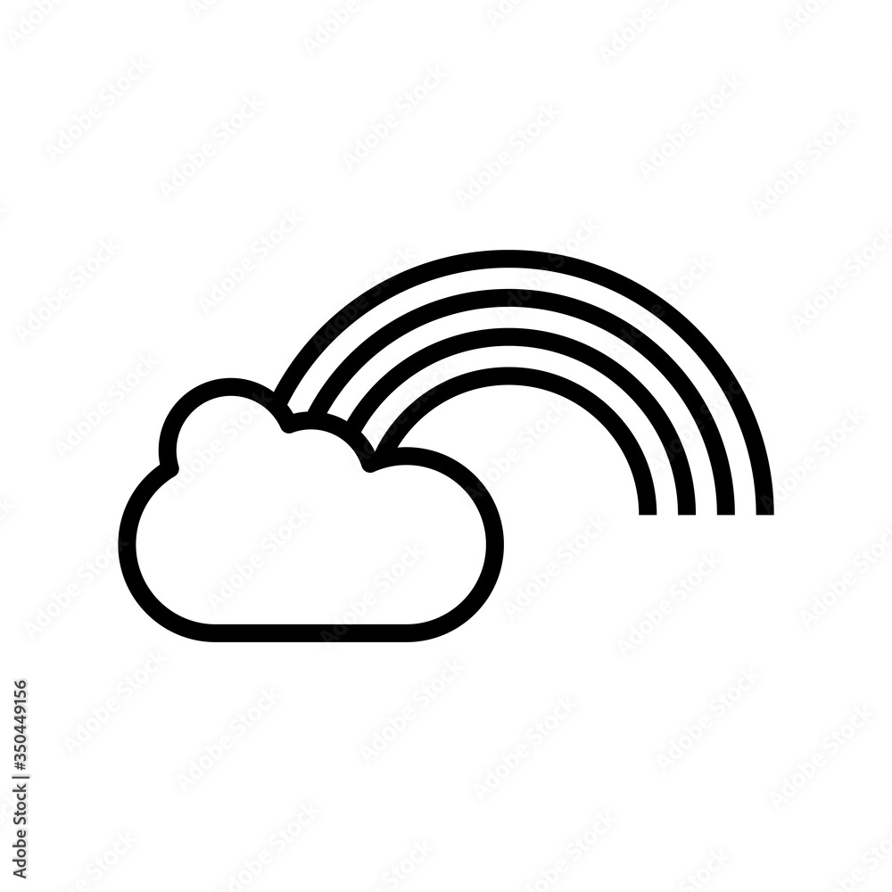 Rainbow And Cloud Icon Design Vector template Rainbow And Cloud Icon Design Vector template
