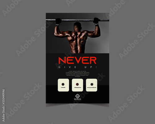 Creative Modern Minimal Flyer Design For Gym  photo