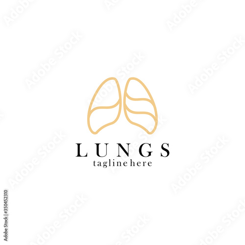 lungs logo icon vector isolated
