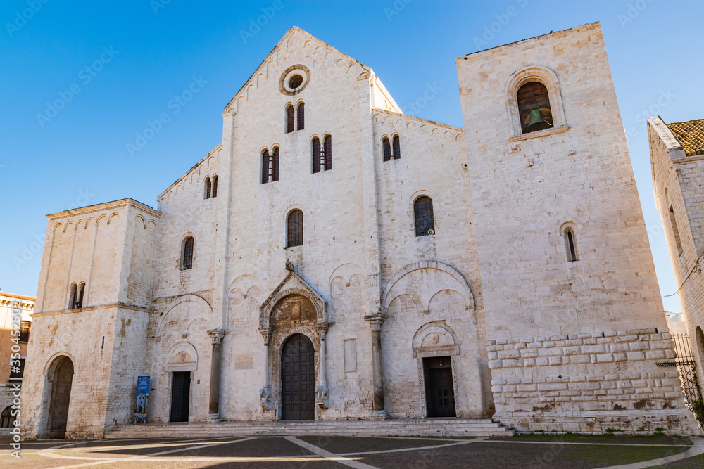 Basilica cathedral church of St. Nicola. Bari. Puglia. Italy.
