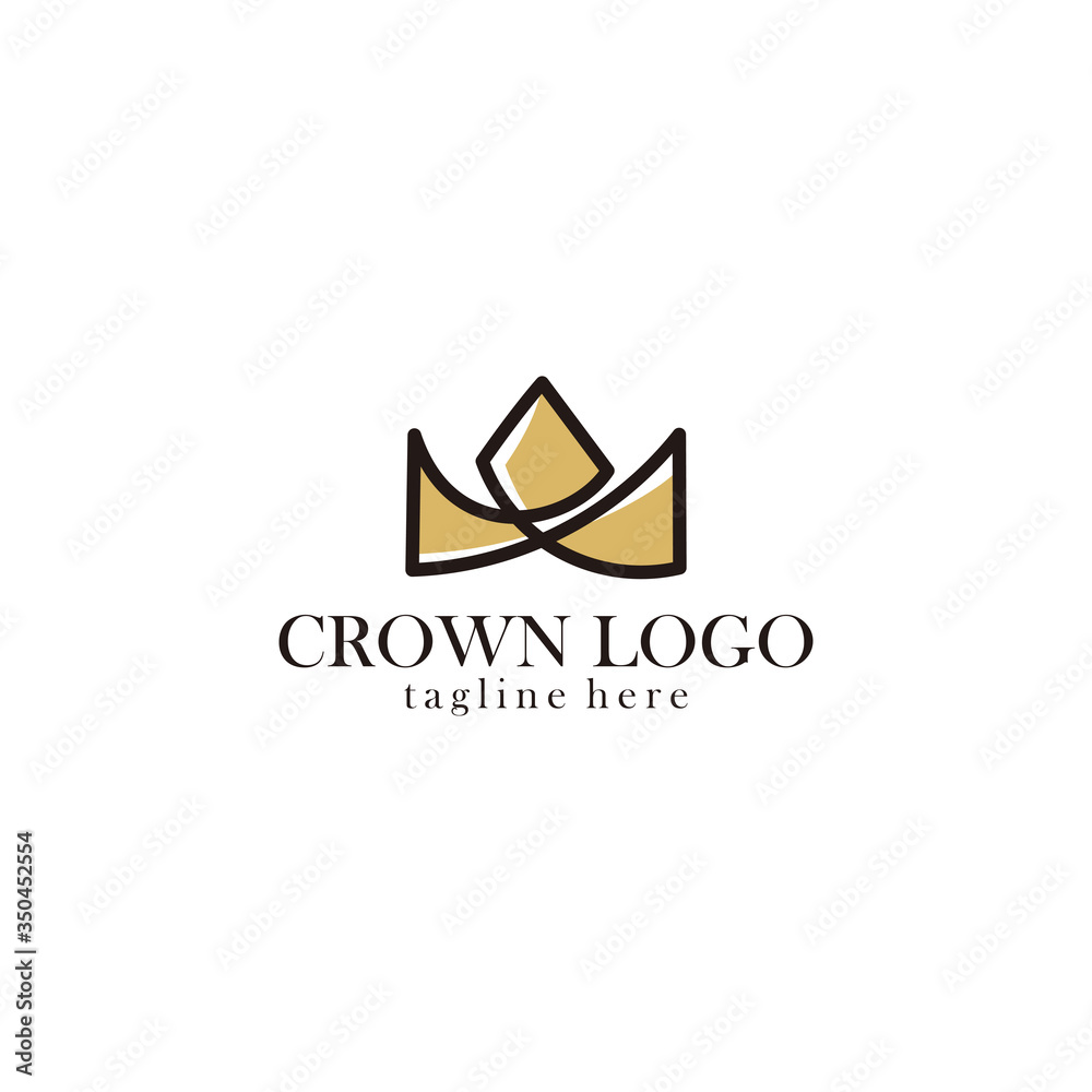 Obraz premium crown logo icon vector isolated