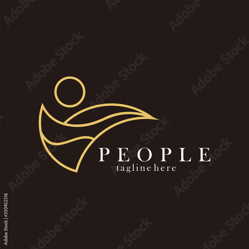 people logo icon vector isolated