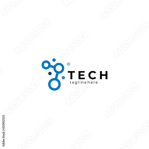 tech logo icon vector isolated