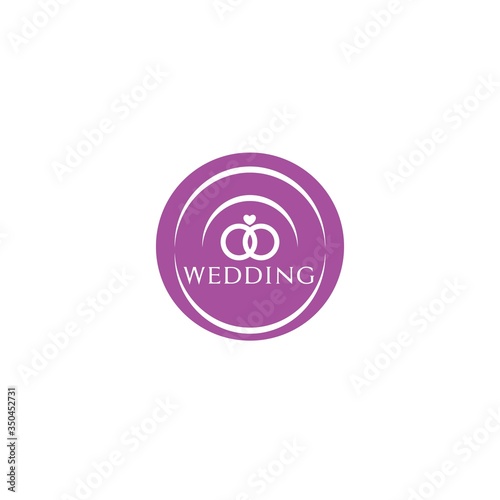 online wedding organizer digital apps logo and vector icon