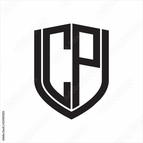 Free Download CP Logo monogram with emblem shield design isolated on white background - GFXLoad