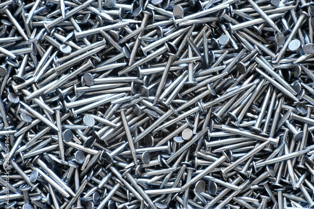 metal nails macro flat lay background metal nails macro flat lay background