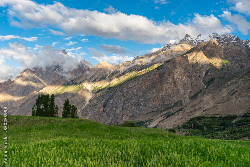 Summer season in Askole village in K2 base camp trekking route, Karakoram mountains range in Gilgit Baltistan, Pakistan