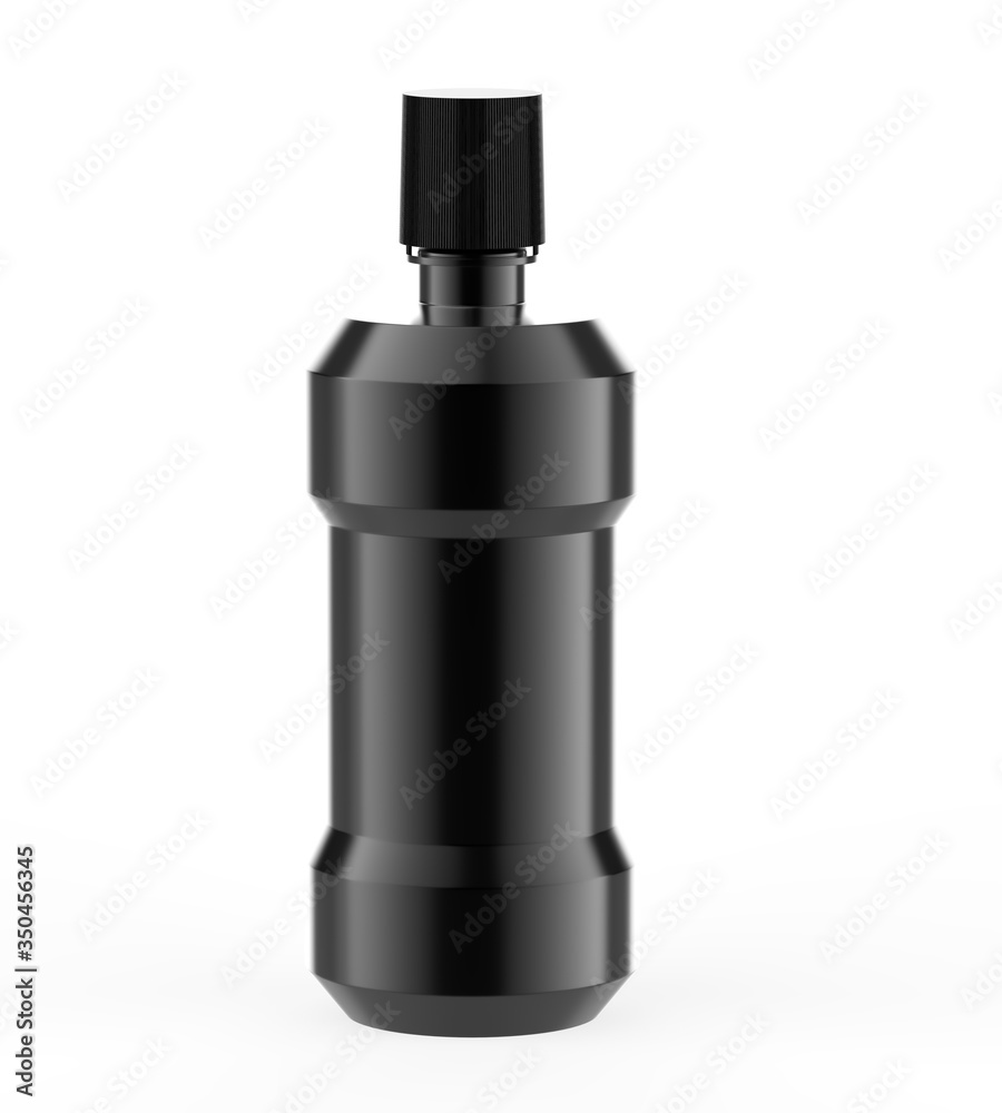 Metallic Plastic Bottle Mock up isolated on white background. 3d illustration Metallic Plastic Bottle Mock up isolated on white background. 3d illustration