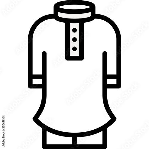 Thawb or thobe icon, ramadan festival related vector photo