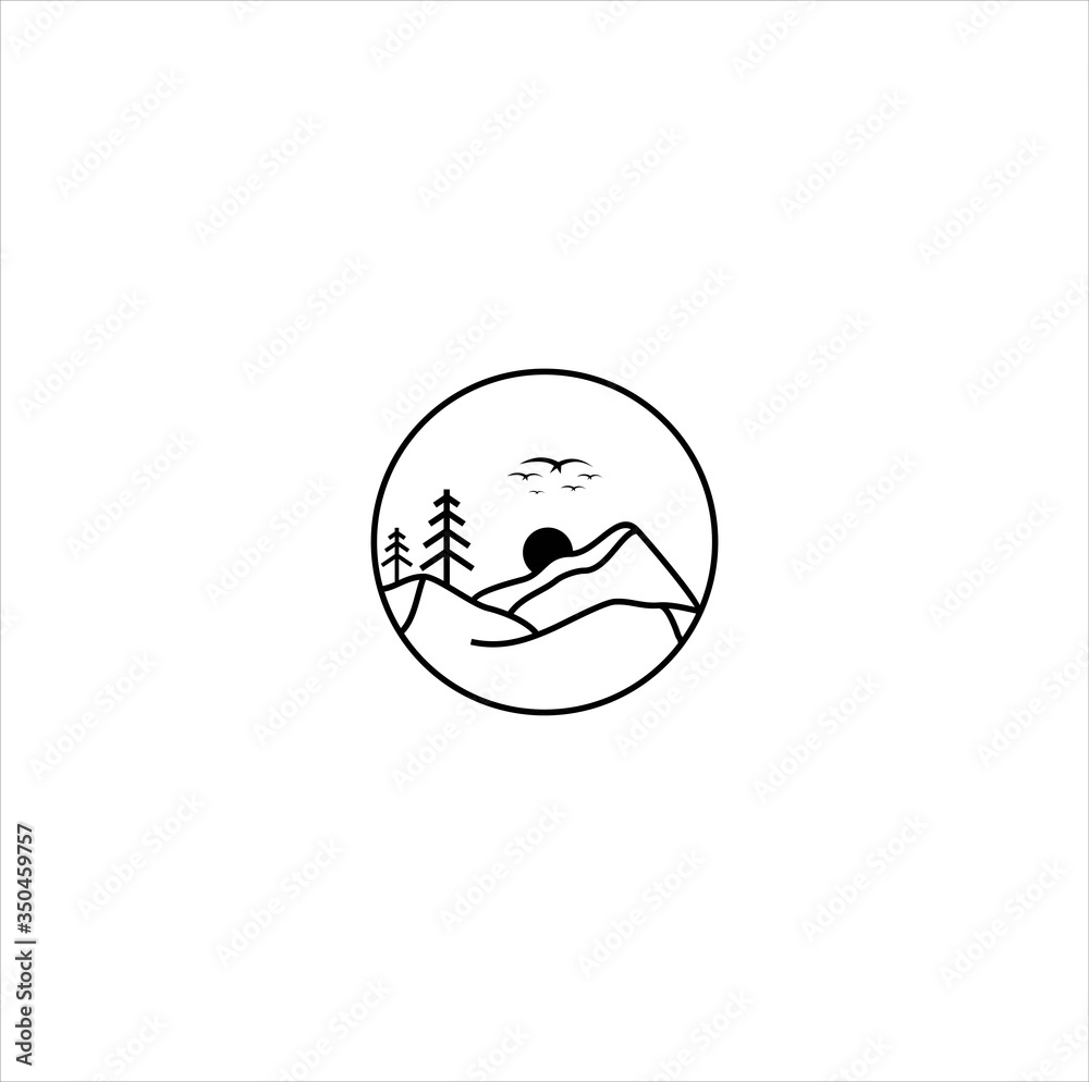 design logos of nature at night and during the day for travel logos design logos of nature at night and during the day for travel logos