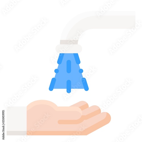 Hand washing icon, ramadan festival related vector