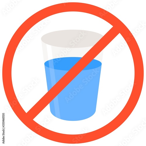 No water icon, ramadan festival related vector
