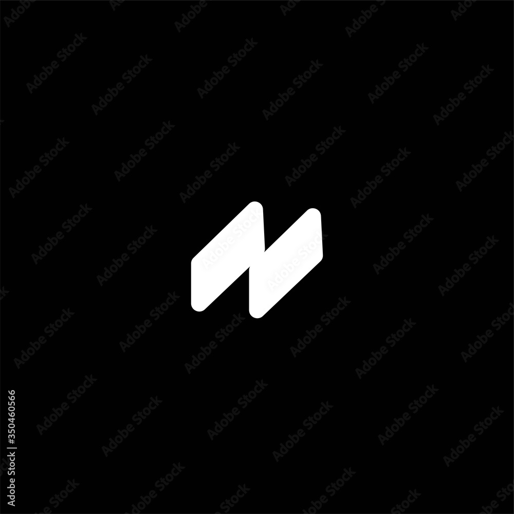 initial letter N silhouette logo design , letter N logo design icon vector initial letter N silhouette logo design , letter N logo design icon vector