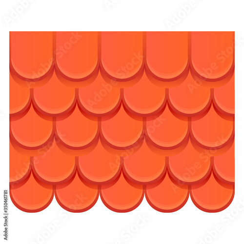 Wood roof icon. Cartoon of wood roof vector icon for web design isolated on white background