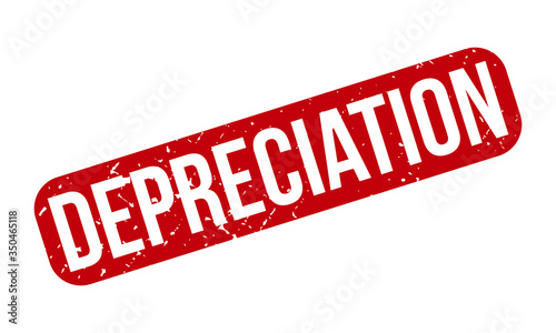 Depreciation Rubber Stamp. Red Depreciation Rubber Grunge Stamp Seal Vector Illustration