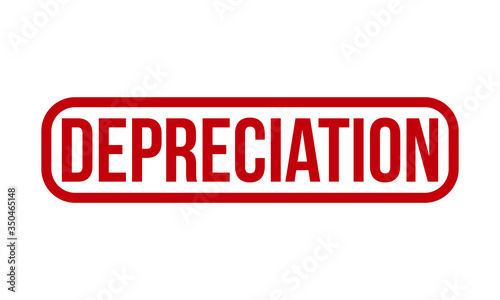 Depreciation Rubber Stamp. Red Depreciation Rubber Grunge Stamp Seal Vector Illustration