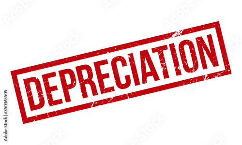 Depreciation Rubber Stamp. Red Depreciation Rubber Grunge Stamp Seal Vector Illustration
