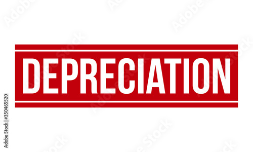 Depreciation Rubber Stamp. Red Depreciation Rubber Grunge Stamp Seal Vector Illustration