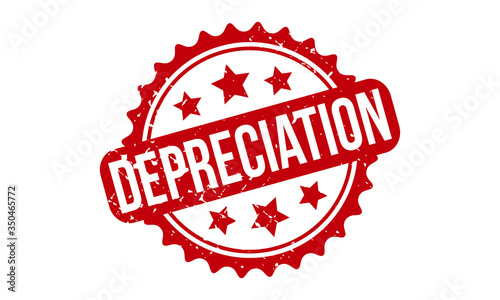 Depreciation Rubber Stamp. Red Depreciation Rubber Grunge Stamp Seal Vector Illustration