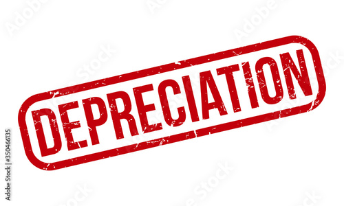 Depreciation Rubber Stamp. Red Depreciation Rubber Grunge Stamp Seal Vector Illustration