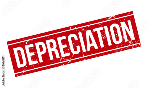 Depreciation Rubber Stamp. Red Depreciation Rubber Grunge Stamp Seal Vector Illustration