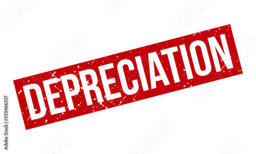 Depreciation Rubber Stamp. Red Depreciation Rubber Grunge Stamp Seal Vector Illustration