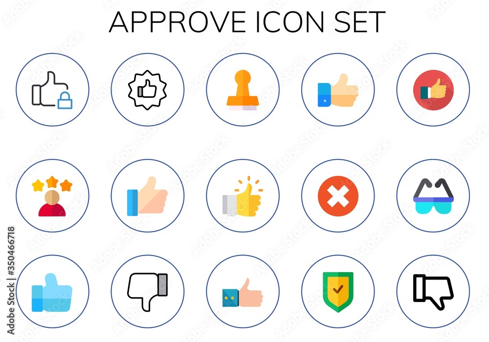 approve icon set approve icon set