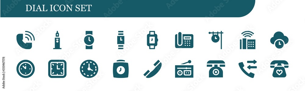 Modern Simple Set of dial Vector filled Icons Modern Simple Set of dial Vector filled Icons