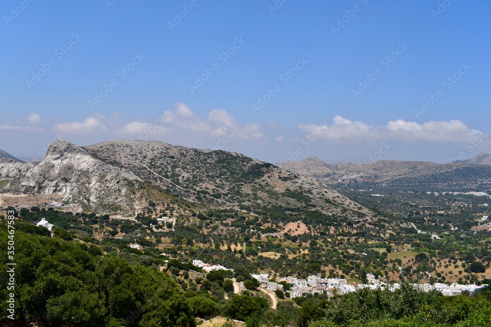 View of Greek village from a mountain