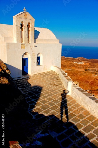 Greece, Serifos island, Christian orthodox church in the town of Hora.