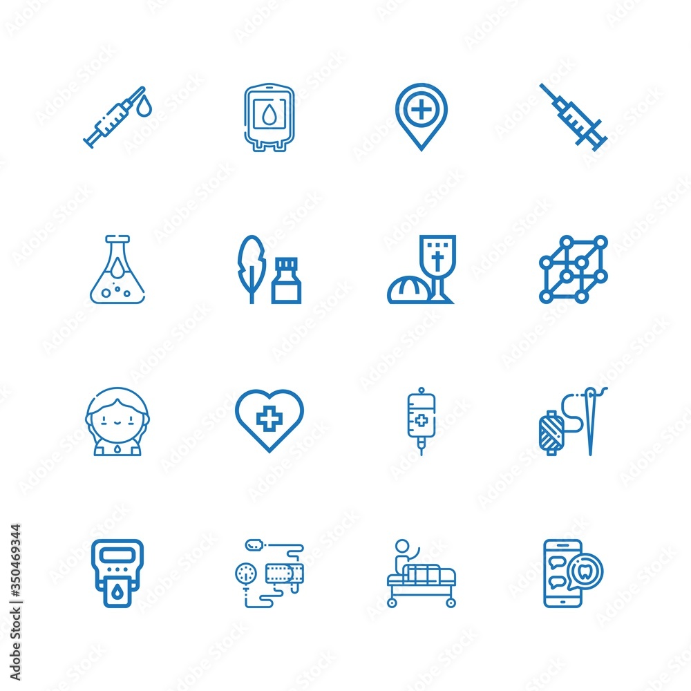 Editable 16 blood icons for web and mobile Editable 16 blood icons for web and mobile