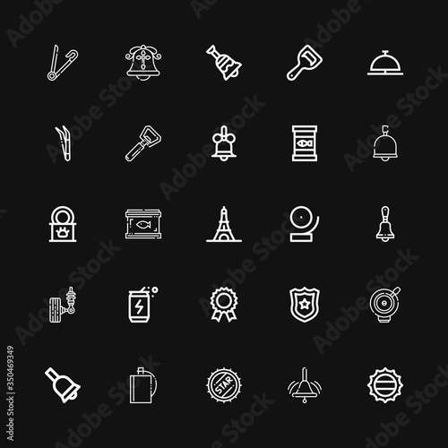 Editable 25 metallic icons for web and mobile