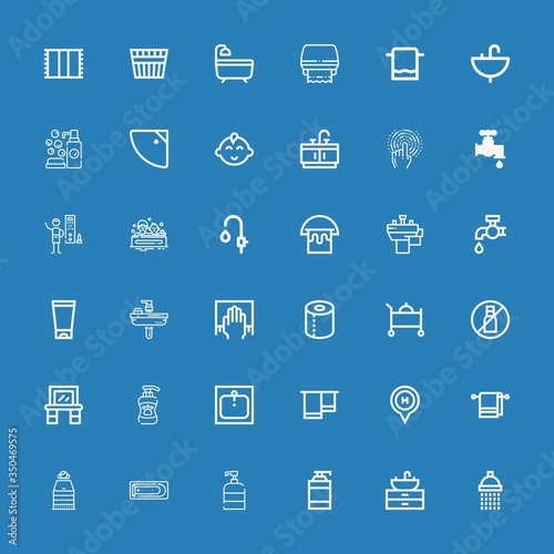 Editable 36 bath icons for web and mobile