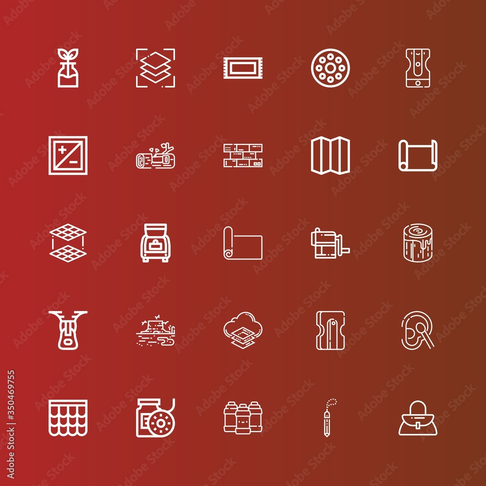 Editable 25 material icons for web and mobile