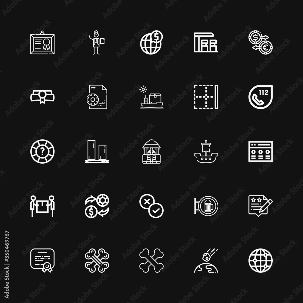 Editable 25 lined icons for web and mobile Editable 25 lined icons for web and mobile