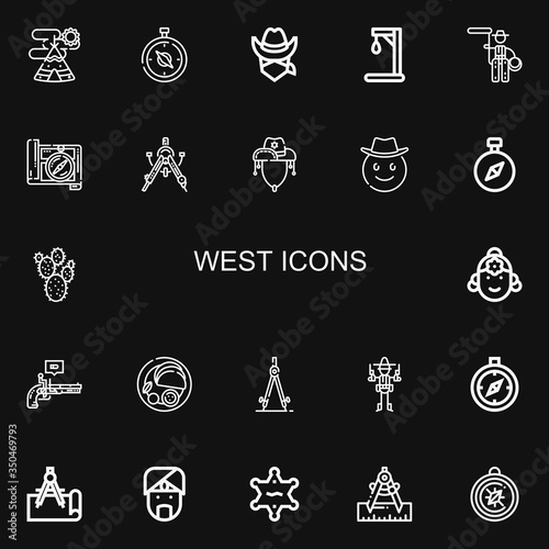 Editable 22 west icons for web and mobile