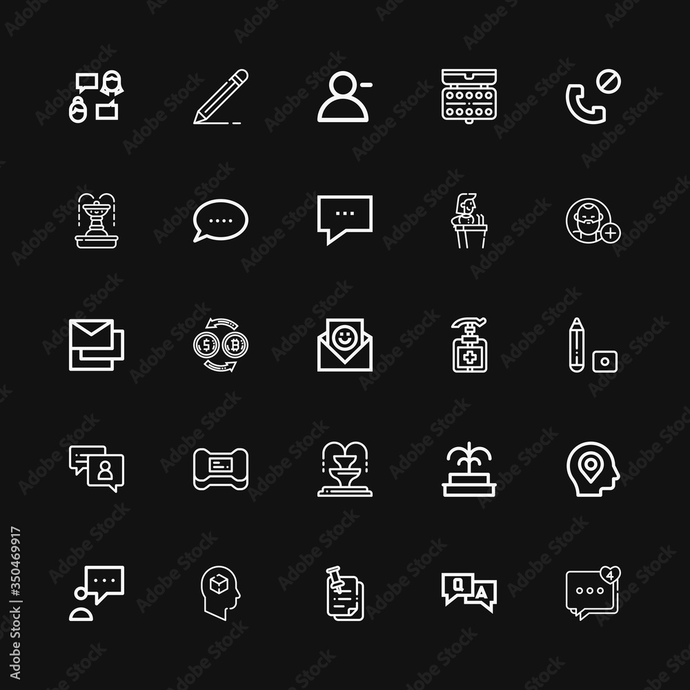 Editable 25 bubble icons for web and mobile Editable 25 bubble icons for web and mobile