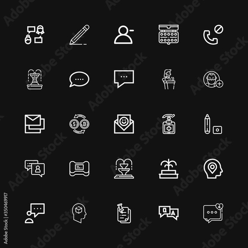 Editable 25 bubble icons for web and mobile