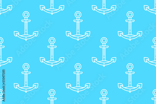 Anchor seamless vector line...