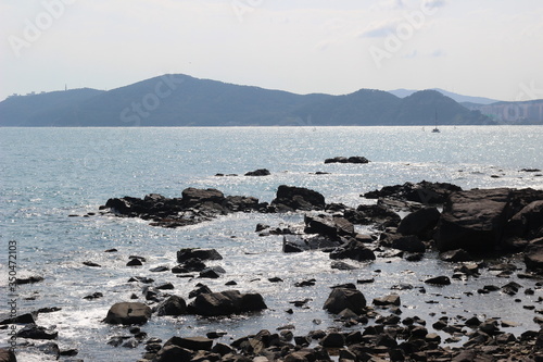 coast and mountains in Busan
