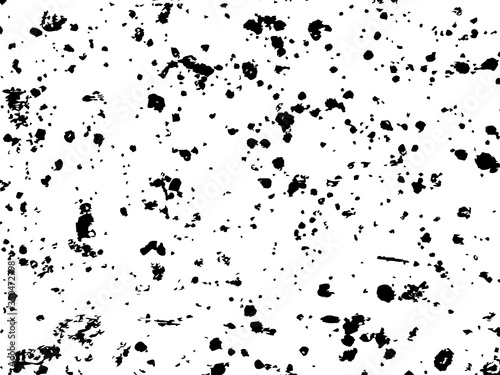 Ink blots Grunge urban background. Texture Vector. Dust overlay distress grain. Black paint splatter, dirty, poster for your design.