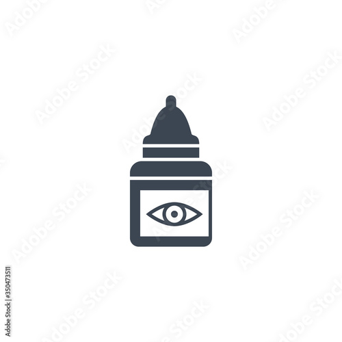Eye Drops related vector glyph icon. Isolated on white background. Vector illustration.