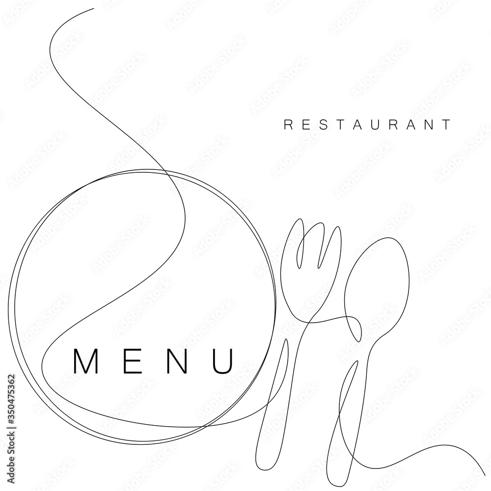 Restaurant menu background vector illustration - obrazy, fototapety, plakaty 