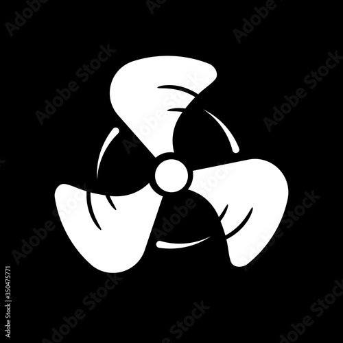 Propeller icon isolated on white background.