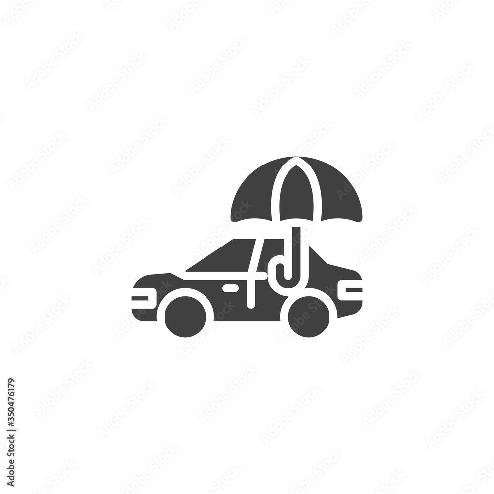 Car and umbrella vector icon. filled flat sign for mobile concept and web design. Auto insurance glyph icon. Symbol, logo illustration. Vector graphics Car and umbrella vector icon. filled flat sign for mobile concept and web design. Auto insurance glyph icon. Symbol, logo illustration. Vector graphics