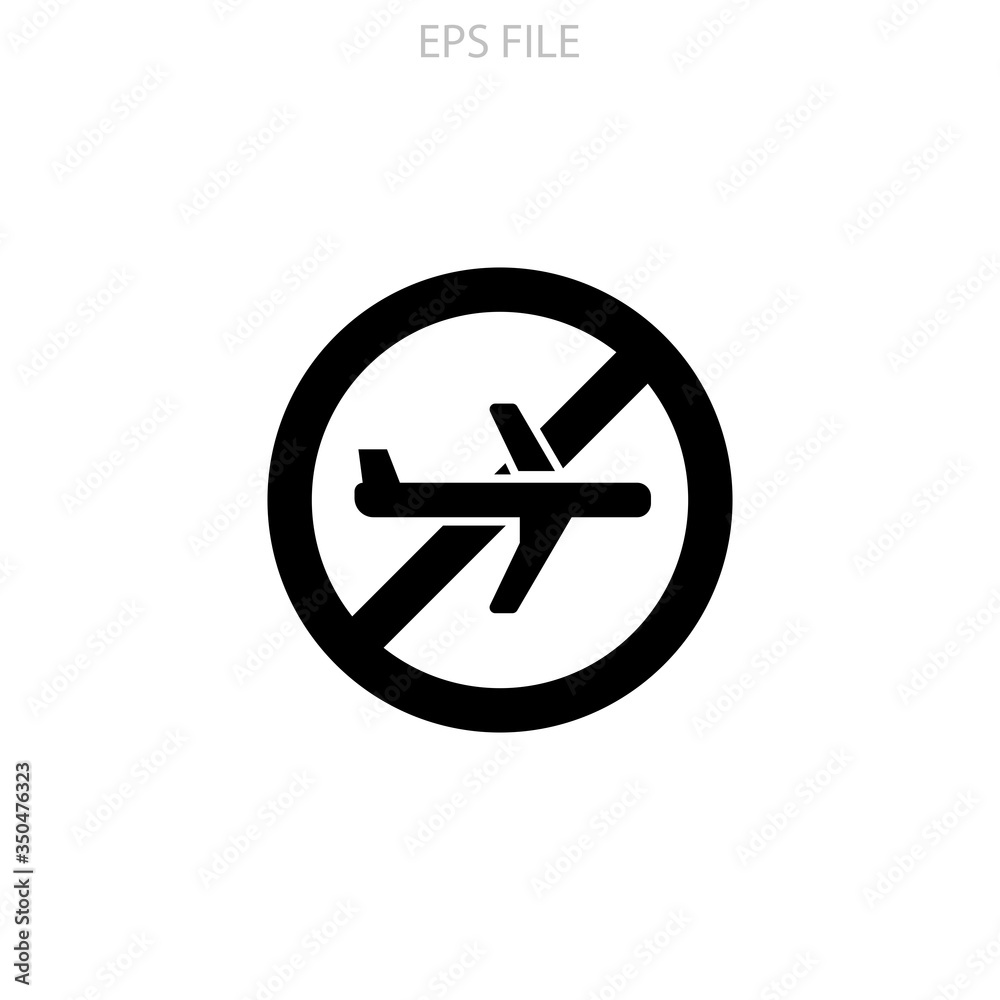 Prohibited travel icon. EPS vector file Prohibited travel icon. EPS vector file
