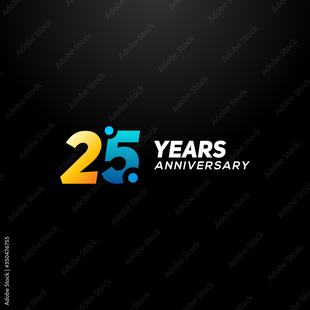 25 Years Anniversary Vector Design 25 Years Anniversary Vector Design
